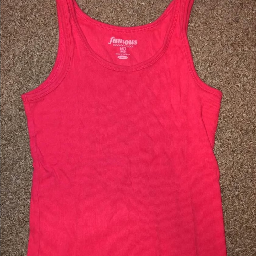 Lot of 2 Girls famous pink Top & children’s place tie front tank top sz 10/12